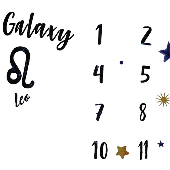 Zodiac Baby Milestone Blanket Leo Love You To The Galaxy And Back - Picture 3 of 4